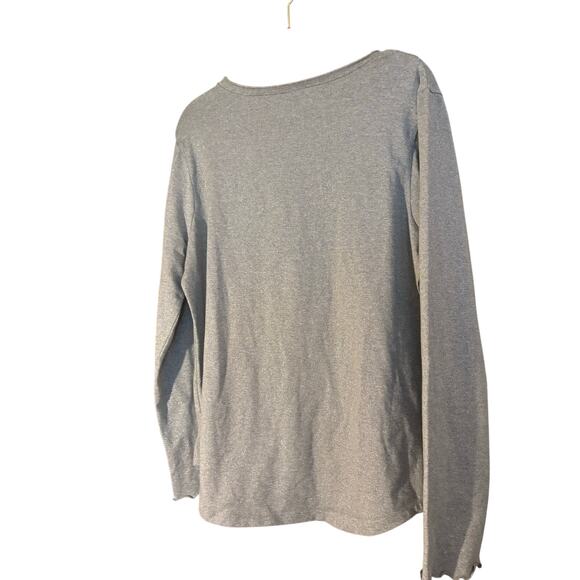 Disney Parks Minnie Mouse Sequin Shirt Silver Thread XXL Christmas Festive - Picture 8 of 9